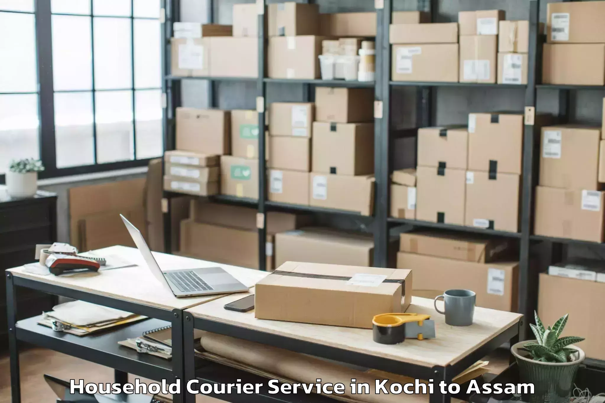 Book Kochi to Borjhar Airport Gau Household Courier Online